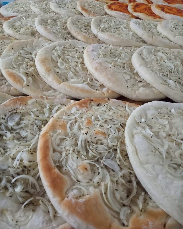 Pizzetas de cebolla
